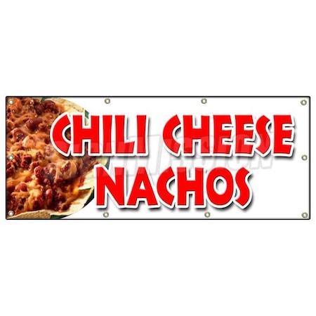 Signmission CHILI CHEESE NACHO BANNER SIGN snack melted mexican food tacos tex mex B-96 Chili Cheese Nacho